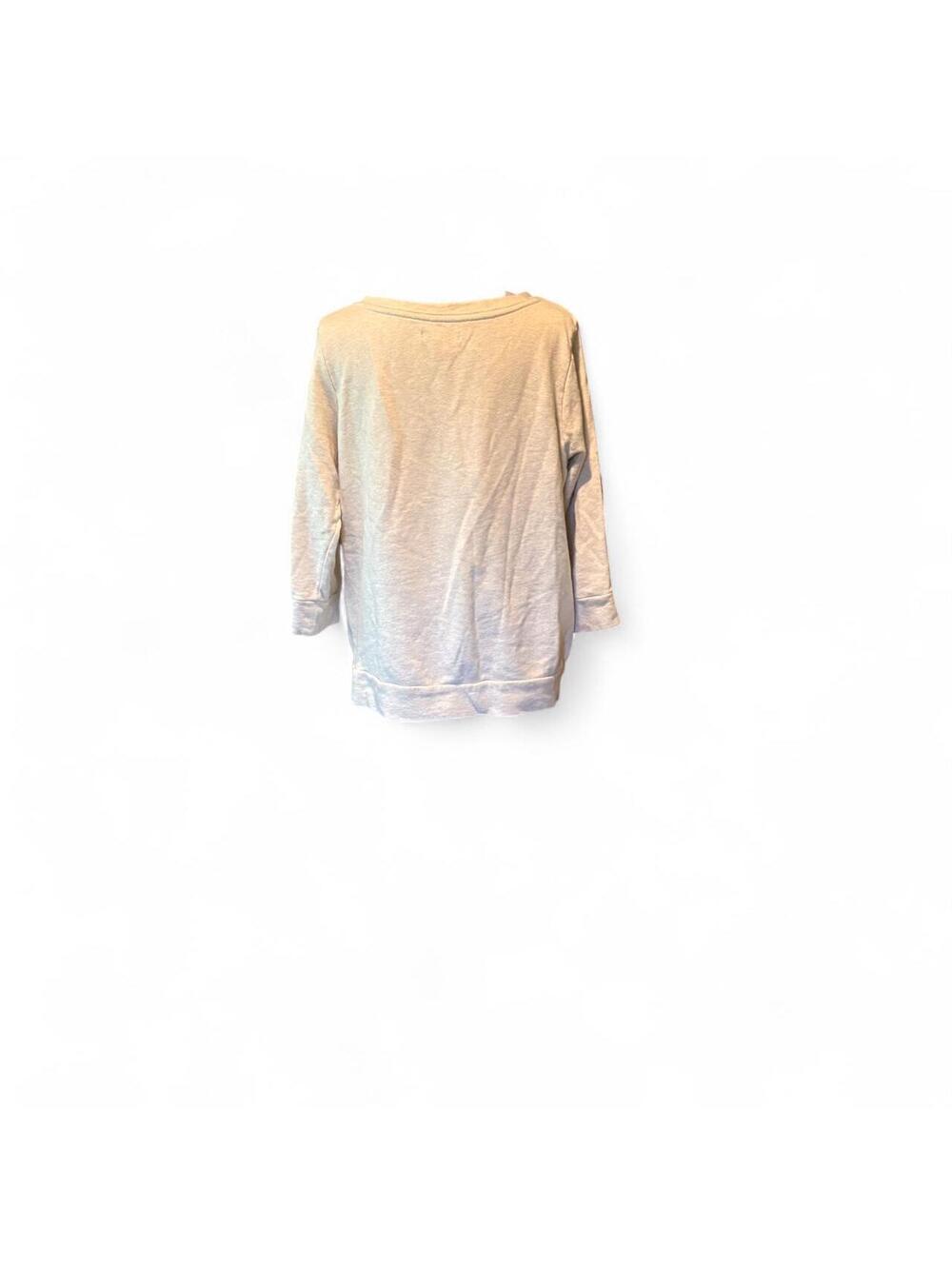 Lucky Lotus Cream Sweatshirt with BlackAztec Embroidery, L - Picture 4 of 6